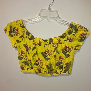 NWT Forever 21 Women's Size S (Small) Crop Top Off The Shoulder Floral